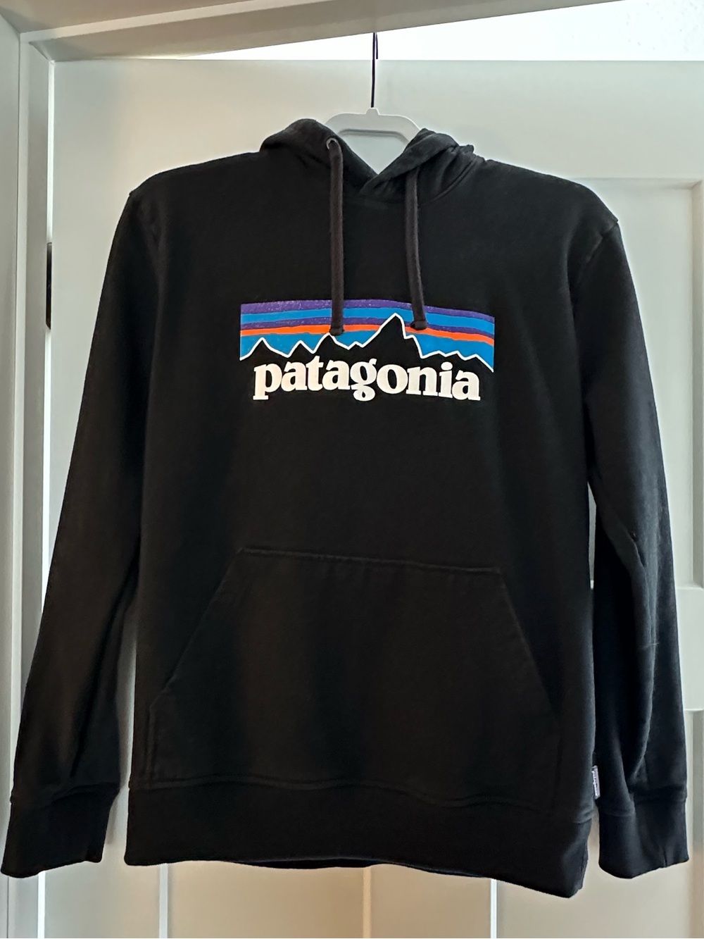 Patagonia Uprisal Hoody with Blue and Purple Mountain Stripe